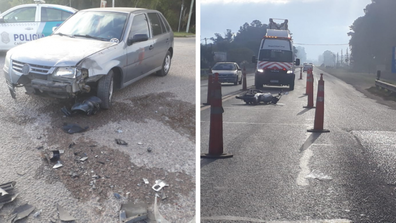 Nuevo accidente en el cruce de calle República O. del Uruguay y Ruta 205