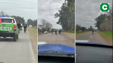 Ciclistas de Lobos intentaron recorrer Uribelarrea y fueron echados 