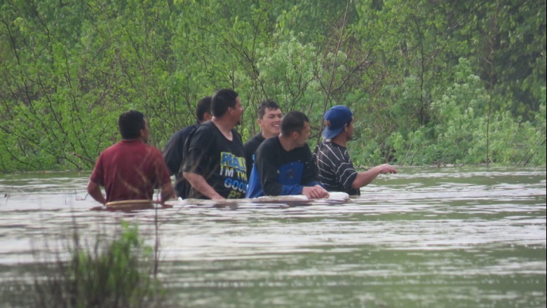 Operativo para asistir a los evacuados