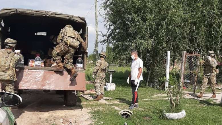 El Ejercitó llegó a Cañuelas para repartir comida