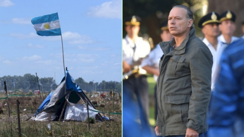 Berni en Cañuelas junto al Juez a horas del desalojo de Guernica 