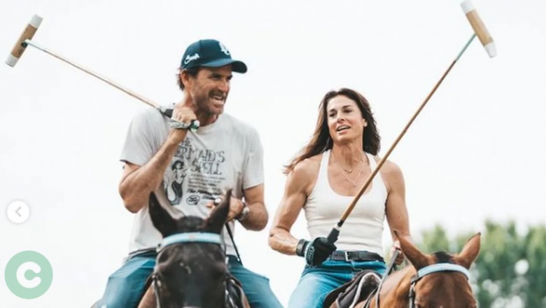 Gabriela Sabatini en Cañuelas pasó una tarde con los Cambiaso