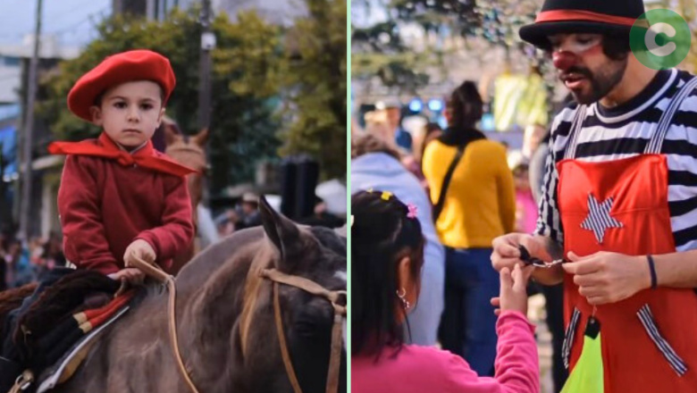 Los mini gauchos salieron a celebrar su día