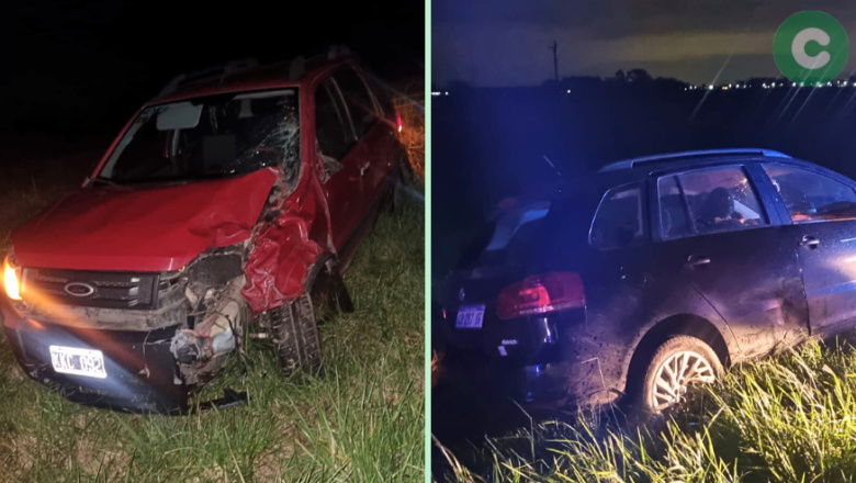Animal suelto provoca un triple choque en la Ruta 205