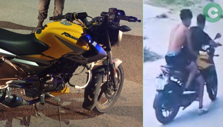 Robo de una moto en la puerta de un supermercado