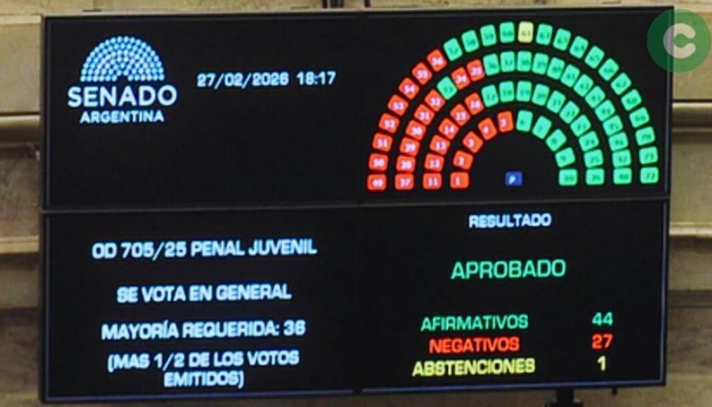 El Senado aprobó la baja de la edad de imputabilidad a 14 años