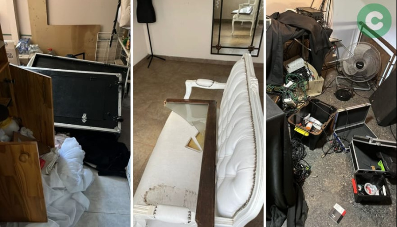 Robo en un salón de eventos