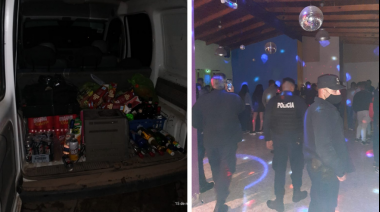 Una nueva fiesta clandestina: Hubo detenidos, secuestro de mercadería y se labraron actas contra los propietarios 