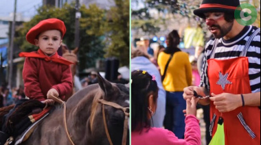 Los mini gauchos salieron a celebrar su día