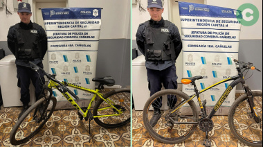 Recuperan dos bicicletas robadas: Uno de los delincuentes fue atrapado y liberado
