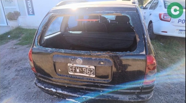 Así quedó el auto del Dr. Moldes luego del ataque