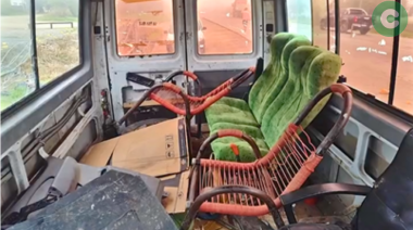 Peligro en la Ruta: Manejaba una combi destrozada y cargada de 10 personas