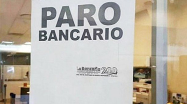 El lunes habrá paro de bancos