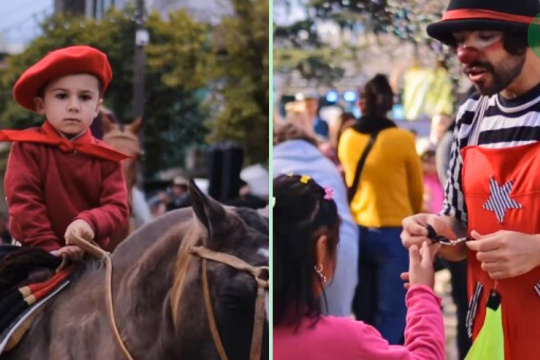 Los mini gauchos salieron a celebrar su día