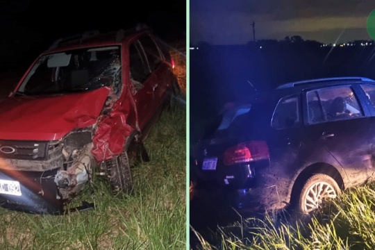 Animal suelto provoca un triple choque en la Ruta 205