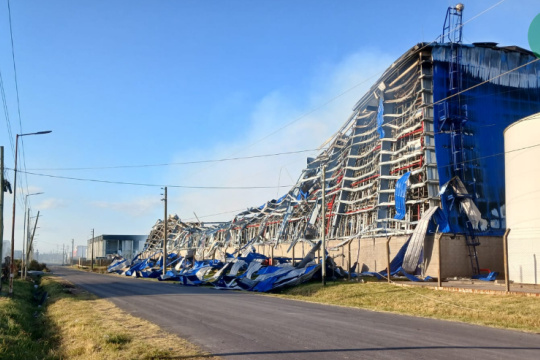 Así está hoy el polígono Industrial que se incendió en Ezeiza