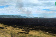 Incendio de pastizales detrás del Hospital