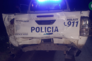 Un camión chocó a un patrullero a la altura de “El Taladro”